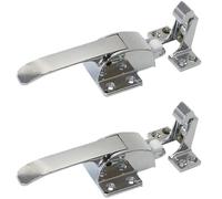 Lot de 2 poignées de porte en métal pour four, réfrigérateur, congélateur, loquet réglable à ressort (A)