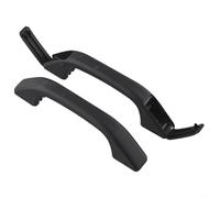 Lot de 2 poignées de porte noires avec cache-trous pour camping-car, caravane, van, remorque 175 mm de long