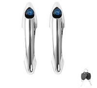 Lot de 2 poignées de porte pour tricycle électrique avec serrure de style prédateur et cylindre en métal multi-dents, fabriquée à partir d'alliage et de plastique ABS pour auvents de véhicule