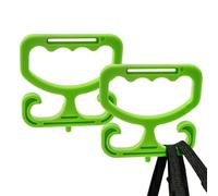 Lot de 2 poignées de sac de courses antidérapantes et portables pouvant supporter jusqu'à 45,4 kg - Support robuste pour seau pour entrepôt, maison, supermarché, utilisation en extérieur