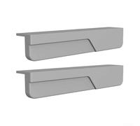 Lot de 2 poignées de tiroir sans contact sans silicone pour cuisine et salle de bain, 12 cm de long, noir/gris/blanc (gris)