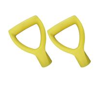 Lot de 2 poignées en D pour Pelle, 18,5 x 11,5 cm, poignée de Remplacement en Plastique, compatibilité Universelle, Installation Facile, pour Pelle à Neige, Outil de Jardin, Coloris Jaune