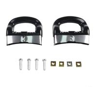 Lot de 2 poignées latérales de rechange pour cuiseur vapeur, poêle, ustensiles de cuisine, poignées en bakélite avec bordure en métal adaptées à une utilisation sous pression pour cuisinière