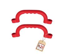 Lot de 2 poignées pour structures de jeux, arbres et maisons de jeu Rouge