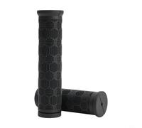Lot de 2 poignées torsadées en caoutchouc pour guidon de vélo de montagne de 22,2 mm, matériau TPR axé sur le support de manipulation (125 mm + 90 mm)