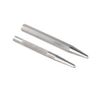 Lot de 2 poinçons centraux, outil de marquage, localisateur de métal, poignée moletée, pointe conique pour un perçage précis sur acier, bois, plastique