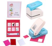 Lot de 2 poinçons de gaufrage pour timbres d'affranchissement 1,1 x 0,9/1 x 0,8 mm - Outils de score pour scrapbooking, journal, papier, loisirs créatifs, fabrication de cartes, loisirs créatifs