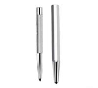 Lot de 2 poinçons en métal avec poignée antidérapante moletée et pointe conique pour un démarrage précis sur bois, plastique, laiton, cuivre, aluminium, acier, fonte, etc