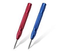 Lot de 2 pointeaux automatiques avec effet ressort réglable à une main, pour métal, bois, verre, tôle d'acier fine