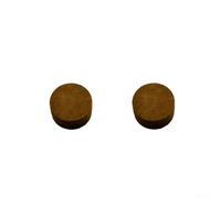 Lot de 2 pointes de queue de billard en cuir 14 mm x 8 mm, idéales pour les performances de queue de billard américain (marron)