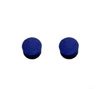 Lot de 2 pointes de queue de billard pour queues de billard américaines - Diamètre 14 mm x hauteur 8 mm - Embouts de rechange en cuir de vachette à 6 couches - Noir/bleu/rouge/marron/jaune