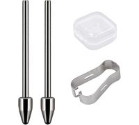 Lot De 2 Pointes De Rechange En Alliage De Titane - Compatible Avec Samsung Séries Note10, Note20, Tab S6, S7, S8, S9 Et Nouvelles Séries S22u, S23u, S24u, Avec Outils Et Boîte De Rangement