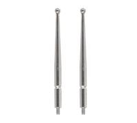 Lot de 2 points de contact en carbure pour indicateur de test à cadran, boule de 2 mm de diamètre, longueur 36,8 mm, filetage métrique M1,6, compatible avec 513-114/513-514E/513-214FE