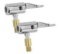 Lot de 2 pompes à air de voiture à clip pour pneus Air Chucks, pompes à air de voiture, buses filetées, adaptateur valve de levier, buse de gonflage de pneu, portable, raccord pour gonfleur de pneu de