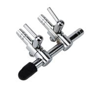 Lot de 2 pompes à air en acier inoxydable for aquarium, tuyau de débit d'air et vanne de contrôle. Accessoires for pompe à air for aquarium.(T type 2 way)