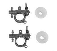 Lot de 2 pompes à huile pour tronçonneuse avec engrenage à vis sans fin pour scie 25 CC 38 CC - Pièce de rechange en alliage d'aluminium