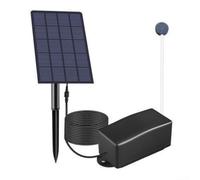 Lot de 2 pompes à oxygène solaires 5 W pour utilisation aquatique, génération de bulles 0 8 l/min, connexion pour un positionnement optimal et une aération efficace
