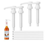 Lot de 2 Pompes doseuses de 1 l de sirop, Pompe doseuse pour Boisson, Distributeur de sirop réutilisable, pour Bouteille en Verre Monin de la Pompe de Rechange, Compatible (Blanc 700 ML 4 Pièces)