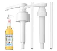 Lot de 2 pompes doseuses de 1 l de sirop, pompe doseuse pour boisson, distributeur de sirop réutilisable, pour bouteille en verre Monin de la pompe de rechange, compatible avec la pompe à sirop Monin