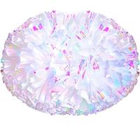 Lot de 2 pompons de pom-pom girl en plastique for enfants adultes irisés Cheering Squad Pompoms Sports Dance Cheer Poms Kit for Cheer Dance School Games Sport Team Spirit Cheering(Size:Ring Hole (11 i