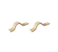 Lot de 2 ponts en bois pour hamster, escalade, perruche, perruche, perroquet, jouet 7,5 x 50 cm