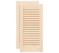 Lot de 2 Porte à Persiennes, Porte d'armoire Panneaux de Placard Garde-Robe Buffet 2 pcs 61,5x29,5 cm pin massif