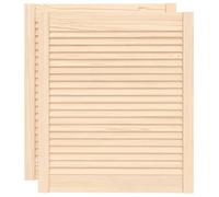 Lot de 2 Porte à Persiennes, Porte d'armoire Panneaux de Placard Garde-Robe Buffet 2 pcs 69x59,4cm bois de pin massif