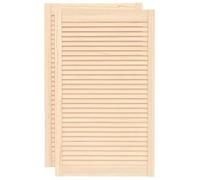 Lot de 2 Porte à Persiennes, Porte d'armoire Panneaux de Placard Garde-Robe Buffet 2 pcs 99,3x59,4 cm pin massif