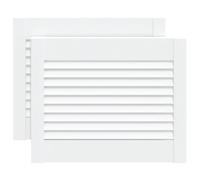 Lot de 2 Porte à Persiennes, Porte d'armoire Panneaux de Placard Garde-Robe Buffet 2 pcs blanc 39,5x49,4cm pin massif