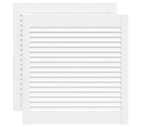Lot de 2 Porte à Persiennes, Porte d'armoire Panneaux de Placard Garde-Robe Buffet 2 pcs blanc 61,5x59,4cm pin massif
