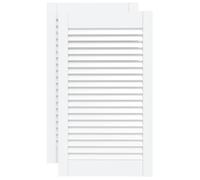 Lot de 2 Porte à Persiennes, Porte d'armoire Panneaux de Placard Garde-Robe Buffet 2 pcs blanc 69x39,4 cm pin massif