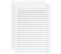 Lot de 2 Porte à Persiennes, Porte d'armoire Panneaux de Placard Garde-Robe Buffet 2 pcs blanc 69x49,4 cm pin massif