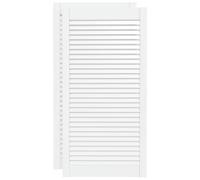 Lot de 2 Porte à Persiennes, Porte d'armoire Panneaux de Placard Garde-Robe Buffet 2 pcs blanc 99,3x49,4cm pin massif