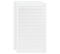 Lot de 2 Porte à Persiennes, Porte d'armoire Panneaux de Placard Garde-Robe Buffet 2 pcs blanc 99,3x59,4cm pin massif