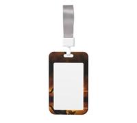 Lot de 2 porte-badges amovibles avec cordon, motif chevaux rouges, nuages lumineux