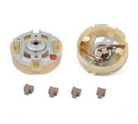 Lot de 2 porte-balais de carbone pour perceuse électrique avec 4 balais de carbone pour RS550 555, compatible avec les outils électriques, construction robuste en métal et fibre de carbone pour une