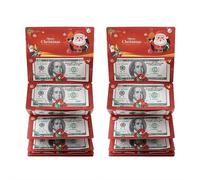 Lot de 2 porte-billets de Noël avec 10 emplacements pour cartes cadeaux de Noël surprise, enveloppes pour chèques ou cartes cadeaux, Rouge C, 2 pièces, Classique