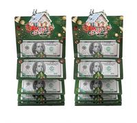 Lot de 2 porte-billets de Noël avec 10 emplacements pour cartes cadeaux de Noël surprise, enveloppes pour chèques ou cartes cadeaux, vert a, 2 pièces, Classique