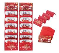 Lot de 2 porte-billets de Noël avec 6 emplacements, décoration de vacances pour pères, mères, parents, grands-parents