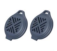 Lot de 2 porte-bobines ignifuges portables avec design résistant aux intempéries, convient pour accrocher ou placer à plat en extérieur, comprend un loquet pratique pour une élimination rapide des