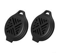 Lot de 2 porte-bobines ignifuges portables avec design résistant aux intempéries, convient pour accrocher ou placer à plat en extérieur, comprend un loquet pratique pour éliminer rapidement les