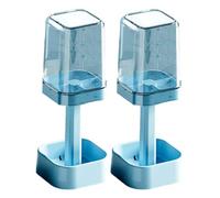 Lot de 2 porte-brosses à dents avec tasse et couvercle, support de brosse à dents électrique, support de brosse à dents, 3 emplacements pour brosses à dents