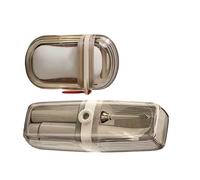 Lot de 2 porte-brosses à dents de voyage et boîte de rangement pour savon, design compact pour le camping, les voyages d'affaires, la salle de bain, la boîte à savon essentielle et la tasse à dents