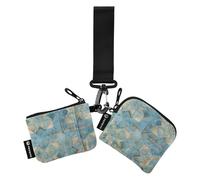 Lot de 2 porte-cartes avec poche zippée pour femme Bleu clair Tetragrammaton, Bleu clair, tétragramme, 1 size, Décontracté