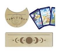 Lot de 2 porte-cartes de tarot en bois - Portables | Support de cartes Oracle pour outils de divination de sorcière, décoration d'autel, carte de tarot, support de deck Oracule