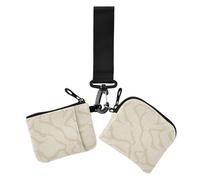 Lot de 2 porte-cartes simples en velours sculpté kaki pour femme, porte-monnaie minimaliste avec dragonne pour un usage quotidien, velours simple sculpté, taille unique, décontracté, Velours sculpté