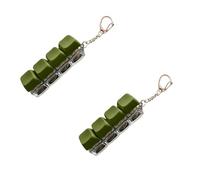 Lot de 2 porte-clés 4 en 1 avec bouton de décompression pour clavier, bouton de décompression pour soulager le stress (vert herbe)