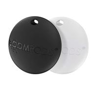 Lot de 2 Porte-clés Airtag Modèle Boomtag Compatible Apple Find My IPX5 Boompods Noir