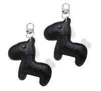 Lot de 2 porte-clés créatifs inspirés du cheval en cuir synthétique - Breloques décoratives polyvalentes pour sac à main, sac à dos, véhicule, porte-clés cheval miniature pour clés