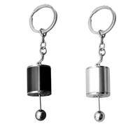 Lot de 2 porte-clés créatifs pour interrupteur de voiture - Porte-clés multicolore en alliage métallique - Utilisé pour les sacs, les clés, les pendentifs de bricolage, unisexes., marron, no